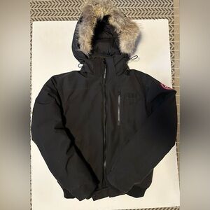 Canada Goose Black Puffer Jacket with Fur Trim